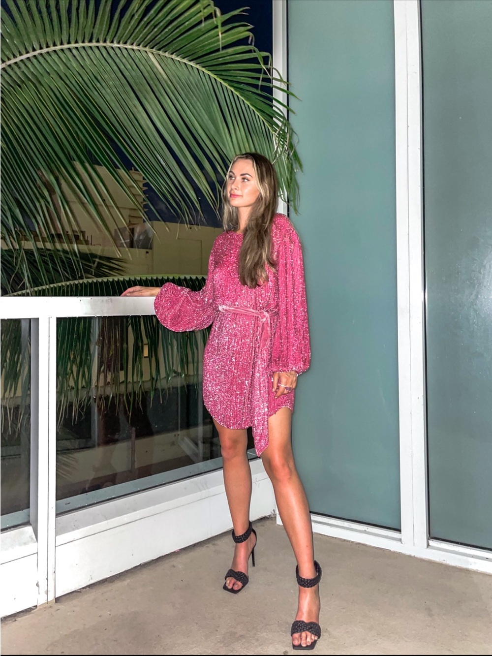 Retrofete Women's Pink Sequin Dress